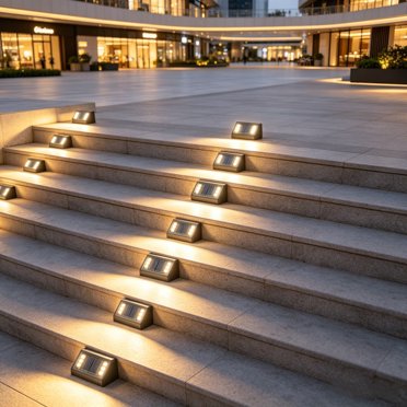 Roiihwy Solar Step Lights for Outside, 2 Adjustable Color, Solar Stair Lights Outdoor, Waterproof Deck Light for Yard, Porch, Front Door, Patio, Garden, A