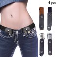 thumbnail image 2 of 4PCS No Buckle Belt Creative Stretch Belt Buckle Free Elastic Belt for Men Women, 2 of 10
