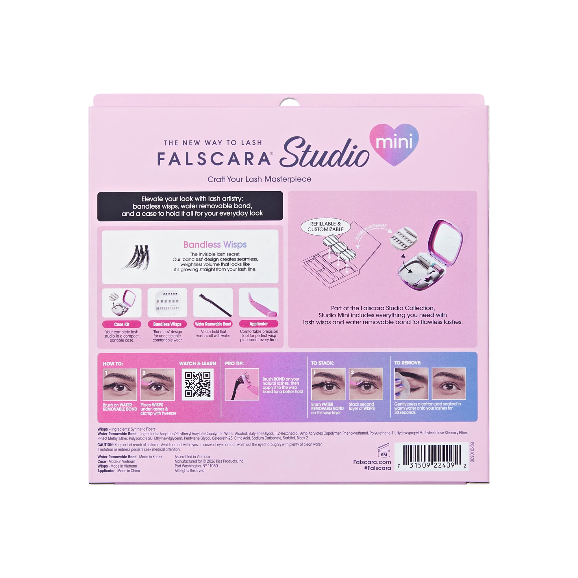 KISS -Falscara Case Kit 01 - Classic Natural - Lash Clusters