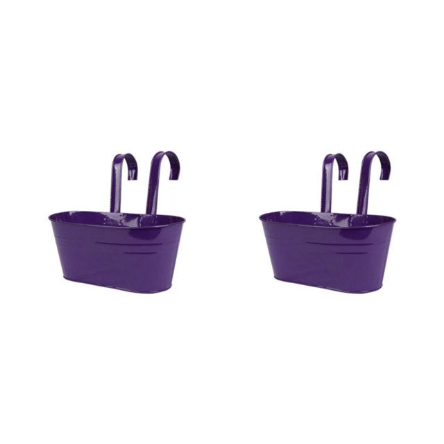 Goriertaly Practical And Durable Detachable For Balcony Planters Railing Hanging Multipurpose Fence Planters Purple 2Set