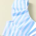 thumbnail image 4 of Kid Girl Swimsuit 2 Piece Summer Bikini Bathing Suit Striped Ruffle Cute Swimwear Bathing Suits 7-8 Years, 4 of 5