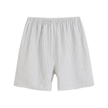 Nfurl Womens Striped Lounge Shorts Elastic Waist Cotton Linen Pj Shorts for Women Lightweight Sleep Bottoms Casual Pajama Shorts White,XL