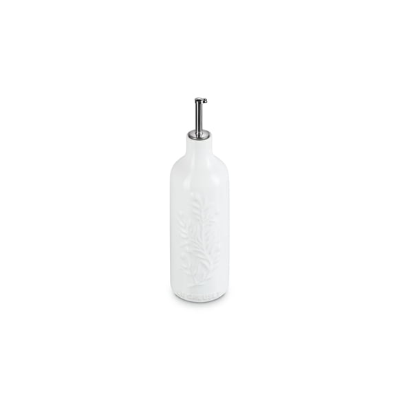 Le Creuset Grès Olive Branch Collection Huile Cruet, 20 Oz, Blanc
