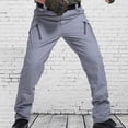 thumbnail image 4 of Pantalon Cargo Tactique pour Homme Pantalon de Travail Extérieur Ripstop Multi-Poches Randonnée Camping Pantalon Gris 3TG, 4 of 5
