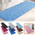 thumbnail image 4 of Matoen12 Polyester Water Absorbing Quick Dry Bath Rugs, Non-Slip Entrance Doormat Household Floor Mat for Bathroom Kitchen, Modern Style Home Decor Door Mat, 24"x71", 1 Pack, Red, Rectangle, 4 of 4
