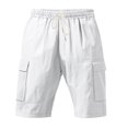 thumbnail image 4 of Plebaso Mens Casual Shorts Drawstring Lightweight Summer Shorts Solid Color Loose Beach Shorts for Men, 4 of 7