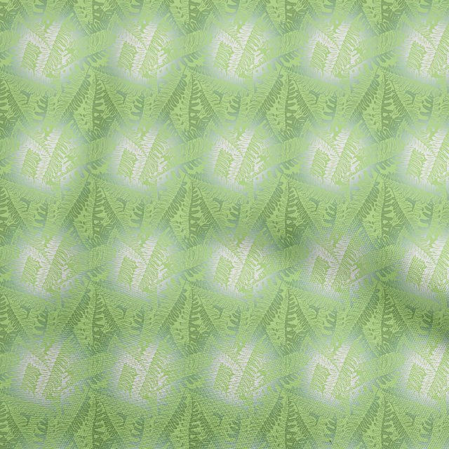 oneOone Rayon Light Green Fabric Leaves Craft Projects Decor Fabric Printed By The Yard 56 Inch Wide