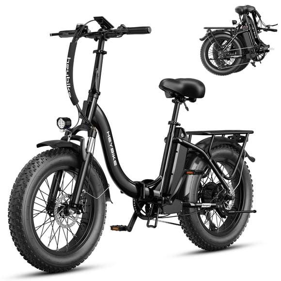 Heybike Ranger 2.0 Electric Bike for Adults, 1400W Peak Motor Foldable Ebike with 48V 600Wh Removable Battery, 20" Fat Tire All-Terrain Electric Bicycle with Front Suspension, UL 2849