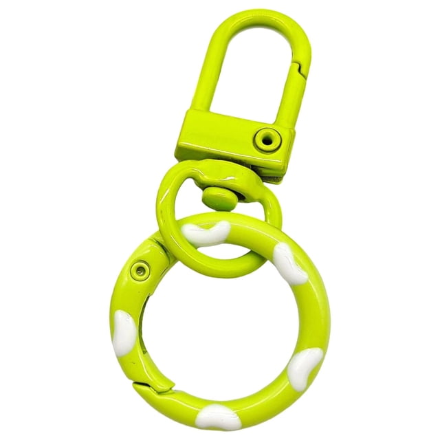 EGNMCR Tools&Home Improvement Candy-Colored Donut Keychains Spring Hook And Door Knob Combo With Colorful Enamel Coating Candy Colored Donut Buckles