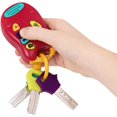 thumbnail image 2 of Battat Toy Keys - 3 Keys & Remote with 4 Fun Sounds - Mini Flashlight - Toy car Keys with Fob for Baby, Toddler - Light & Sound Keys - 6 Months + Red,, 2 of 7