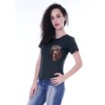 thumbnail image 2 of Moomaya T-shirt à Col Rond pour Femmes à Manches Courtes avec Poche Appliquée à Paillettes - R9, 2 of 6