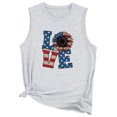 thumbnail image 2 of LSLJS Débardeurs à Col Rond pour Femmes Mode Femmes Décontracté Col Rond Imprimé de Lettres Manches Courtes T-Shirt Gilet Blouse Hauts, 2 of 3