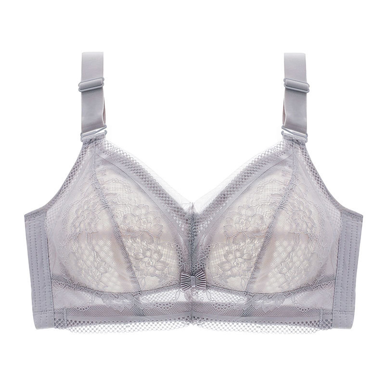 B91xZ Plus Size Pure Comfort Seamless Bralette Ultimate Lift Wireless Full-Coverage Bra with Everyday Comfort,Gray 38B
