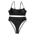 thumbnail image 4 of Womens High Waisted Swimsuits Bottom Padded Bathing Suits Bikini Sets Top Two Piece Swimwear Swimwears Tankinis Set S, 4 of 5