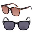 thumbnail image 1 of "The Jet Setter" 2 Paires de Lunettes de Soleil de Lecture Bifocales pour Femmes - Noir/écaille - 1,50, 1 of 6