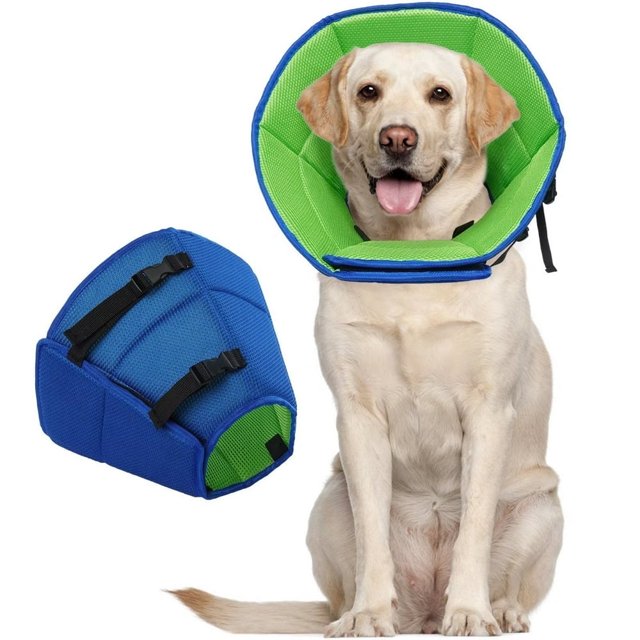 LOVEVER Collier Cône Souple pour Chien après Chirurgie Collier Cône de Récupération pour Chien Ajustable Collier Élisabéthain pour Chiens G