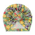 thumbnail image 1 of DPTALR Tout-Petits Enfants Bébé Garçon Fille Bonnet à Imprimé Floral Noué Accessoires, 1 of 2