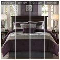 thumbnail image 2 of Madison Park Palmer Ensemble de Douillette 7 Pcs Violet Grand Lit, 2 of 2