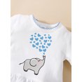 thumbnail image 4 of Kmbangi Combinaison Bébé Fille Manches Longues Imprimé Éléphant Cœur, 4 of 8