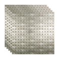 thumbnail image 1 of Fasade Miniquattro Vinyl 2ft x 2ft Lay In Ceiling Panel Crosshatch Silver 5 Pack, 1 of 5