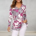 thumbnail image 1 of TIMIFIS Mode Automnale pour Femmes Tunique à Manches Longues d'Automne pour Femmes pour Porter avec des Leggings Blouse Décontractée à Col en V T-Shirt Blouse pour Femmes, 1 of 7