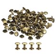 thumbnail image 1 of Unique Bargains 100 Sets Leather Rivets 8mm Double Cap Rivets 10mm Height Metal Studs Rivet, Bronze Tone, 1 of 5