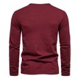thumbnail image 4 of Yuyuzo Men Basic Tops Long Sleeve 1/4 Button Notch V Neck Cozy Fall Casual Shirts Blouse Solid Color, 4 of 5