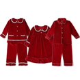 thumbnail image 1 of Nouveaux Pyjamas de Noël Rouges pour Garçons et Filles, Ensemble de Pyjamas Chauds en Velours Doré pour Enfants, 1 of 2