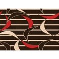 thumbnail image 1 of Ahgly Tapis Rectangulaire Lavable en Machine Intérieur Transitionnel Noir Brun, 8 Pieds x 12 Pieds, 1 of 7
