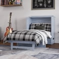 thumbnail image 2 of Northfield Lit Escamotable Moderne en Bois Massif Simple TG avec Matelas, Fini Bois Flotté, 2 of 20