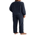 thumbnail image 3 of Peluche de Femmes de Couleur Unie à Manches Longues et Pantalons Pyjamas Ensembles Hiver Chaud Femmes Cadeau, 3 of 7