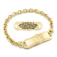thumbnail image 1 of MedicEngraved Yellow Gold Stainless Steel Custom Medical Alert Bracelet - 5mm Oval Link, 1 of 7
