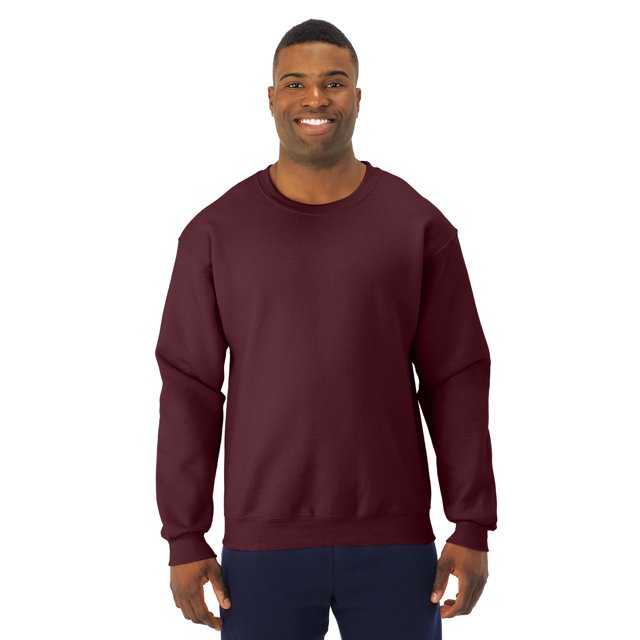 Jerzees Mens NuBlend Super Sweats Crew Sweatshirt, L, Maroon