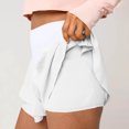 thumbnail image 2 of Besolor Womens Athletic Shorts Double Layers Ruffle High Waist Running Workout Tennis Shorts with Build in Shorts, 2 of 6