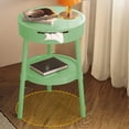 thumbnail image 4 of Multifunctional Side Table with Drawer Storage | Modern Bedside Table & Study Desk for Living Room Bedroom Office | White Pink Beige Green Plastic, 4 of 6