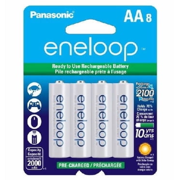 Panasonic eneloop AA Ni-MH Pre-Charged Rechargeable Batteries - 8 Pack