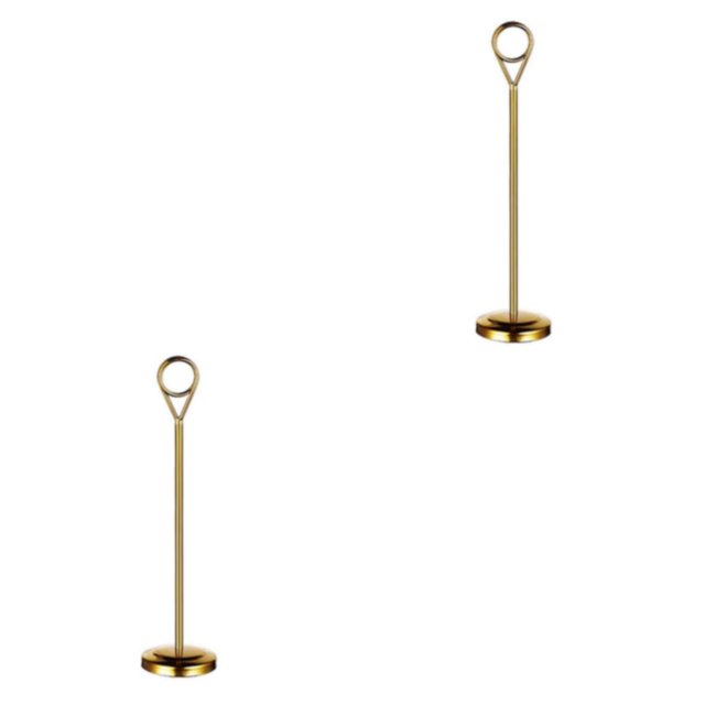 Baohd Contemporary Table Number Holder Photo Stand for Trendy Hotel Settings Gold 20cm 2Set