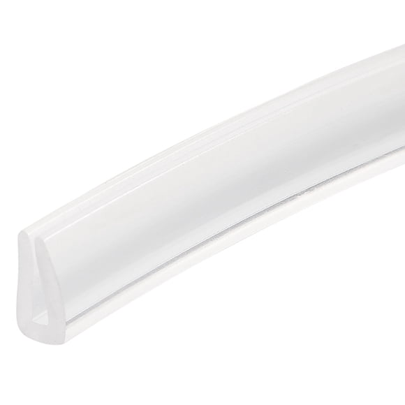 Uxcell 25/64"x 5/32"x 11.5ft Rubber U Channel Edge Trim Fits 0.5-1.5mm Edge, Clear
