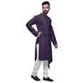 thumbnail image 4 of Atasi Solid Long SleeveKurtaFor Men Mandarin Collar Ethnic LongKurtaFor Boys, 4 of 5