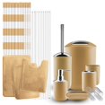 thumbnail image 1 of Clara Clark Bathroom Accessory Set, Gold Bathroom Décor with Toothbrush Holder Set, Bathroom Curtains Shower Set, Bath Rug Set Included, 1 of 7