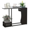 thumbnail image 1 of Costway Table Console de 43,5 Po avec Dessus en Faux Marbre et 2 Compartiments de Rangement pour Entrée et Couloir, 1 of 9