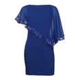 thumbnail image 4 of 2025 Women Plus Size Cold Plus Size Dress Split Shoulder Overlay Asymmetric Chiffon Plus Dress Vintage Strapless Sequins, 4 of 7