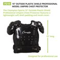 thumbnail image 4 of Champion Sports 15 Inch Baseball Outside Shield Umpire Chest Protector, Black, 4 of 7
