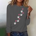 thumbnail image 1 of XZNGL Womens Printed Round Neck Pullover Long Sleeved Casual Womens, 1 of 1