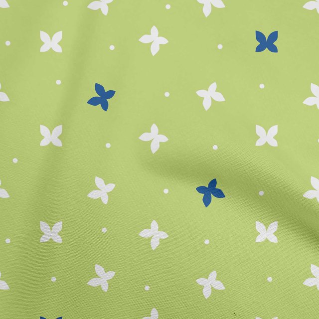 oneOone Cotton Flex Light Green Fabric Floral & Sewing Craft Projects Fabric Prints By Yard 40 Inch Wide
