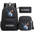 thumbnail image 2 of Football star Cristiano Ronaldo peripheral backpack set Messi backpack hot stamping printing three piece set, 2 of 5