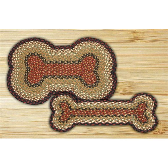 Earth Rugs 63-LG019DB Os de Chien Bordeaux-Moutarde