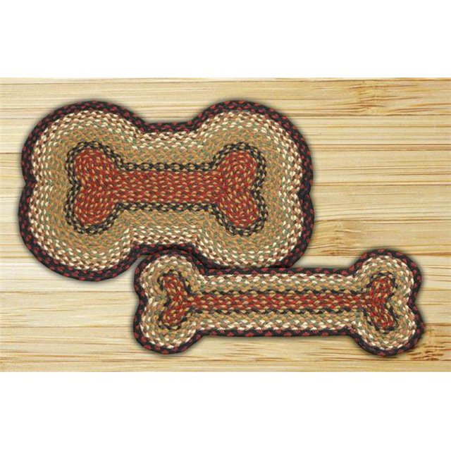 Earth Rugs 63-LG019DB Os de Chien Bordeaux-Moutarde