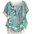 thumbnail image 4 of SMihono T-Shirt Surdimensionné pour Femmes Mode Femme Décontracté Col Rond Blouse Imprimée T-Shirt à Manches Courtes Hauts d'Été Hauts Décontractés d'Été pour Femmes, 4 of 4