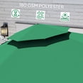 thumbnail image 4 of Outsunny Parasol Déporté de Patio, Parasol Décentré à Double Toit, Vert Foncé, 4 of 10